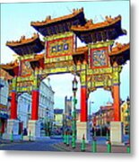 Imperial Chinese Arch Liverpool Uk Metal Print