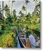 In The Backwaters Of Kerala Metal Print