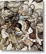 In The Duchesss Kitchen, Illustration To Alices Adventures In Wonderland By Lewis Carroll 1832-98 Metal Print