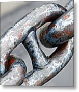 In Your Face - Macro Chain Photography Metal Print