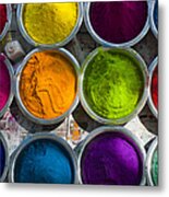 Indian Coloured Powder Bowls Metal Print