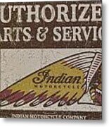 Indian Motorcycle Sign Metal Print