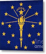 Indiana State Flag Metal Print