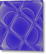 Indigo Petals Morphed Metal Print