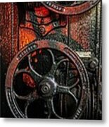 Industrial Wheels Metal Print