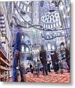 Inside The Blue Mosque Metal Print