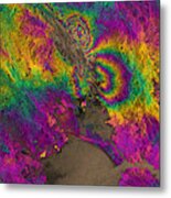 Interferogram Of Napa Valley Earthquake Metal Print