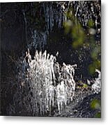 Intriguing Icicles In Yosemite Metal Print