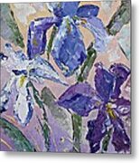 Iris Flowers Metal Print