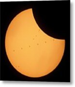 Iss Transit Of 2017 Solar Eclipse Metal Print