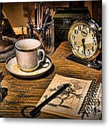 It Was All Started By A Mouse - Walt Disney's Desk Metal Print