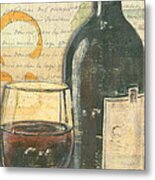 Italian Wine And Grapes Metal Print