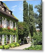 Ivy Covered House In Strasbourg France Metal Print