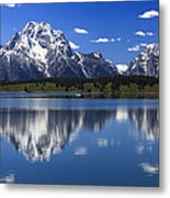 Jackson Lake And Mt Moran Grand Teton Metal Print