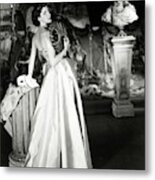 Jane Engelhard Wearing A Castillo Dress Metal Print