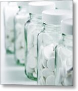 Jars Of Paracetamol Tablets Metal Print