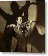 Jascha Heifetz Playing His Violin Metal Print