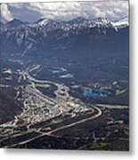 Jasper And The Athabasca River Metal Print