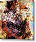 Jazz Sax Player Metal Print
