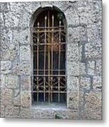 Jerusalem Stone Window Metal Print
