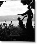 Jesus And Saint Peter By Sea Of Galilee Metal Print