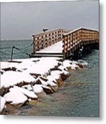 Jetty Plymouth Metal Print