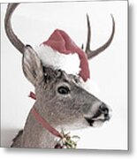 Jingle Deer Metal Print