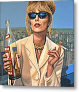 Joanna Lumley As Patsy Stone Metal Print