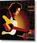 Johnny Cash Thorntree In A Whirlwind Metal Print