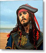 Johnny Depp As Jack Sparrow Metal Print