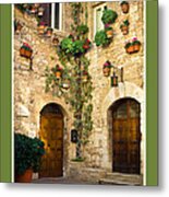 Joy To The World With Corner Of Assisi Metal Print