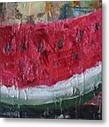 Juicy Watermelon Slice - Sold Metal Print