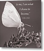 Jung Quotation And Butterfly Metal Print