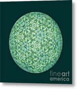 Kaleidoscopic Green Metal Print