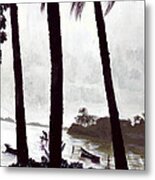 Kaneohe Bay From Bus Stop Metal Print