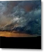 Kansas Tornado At Sunset Metal Print