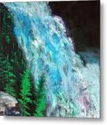 Kinuseo Falls Beautiful British Columbia Metal Print