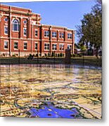 Kiowa County Courthouse With Mural - Hobart - Oklahoma Metal Print