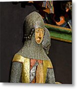 Knight In Prayer Metal Print