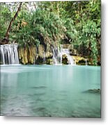 Kouang Si Waterfalls Metal Print