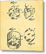 Kraft Cheese Triangle Patent Art 1951 Metal Print