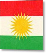 Kurdish Flag Metal Print