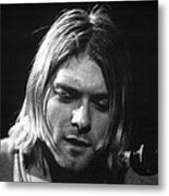 Kurt Cobain Close Up Metal Print