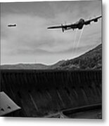 L For Leather Over The Eder Dam Black And White Version Metal Print
