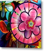 Pink Pink Pinwheel Metal Print