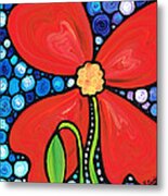 Lady In Red 2 - Buy Poppy Prints Online Metal Print