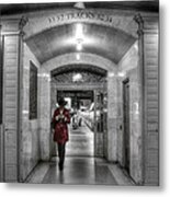 Lady In Red Metal Print