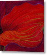 Lady In Red Metal Print