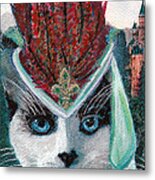 Lady Snowshoe Metal Print