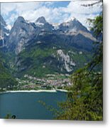 Lago Di Molveno And Molveno - Italy Metal Print